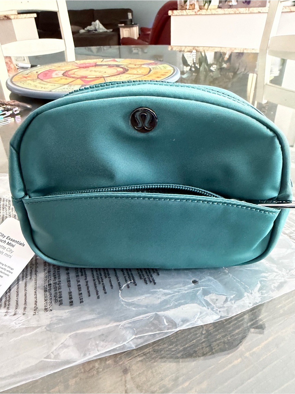 lululemon athletica Teal Zip Cosmetic Case